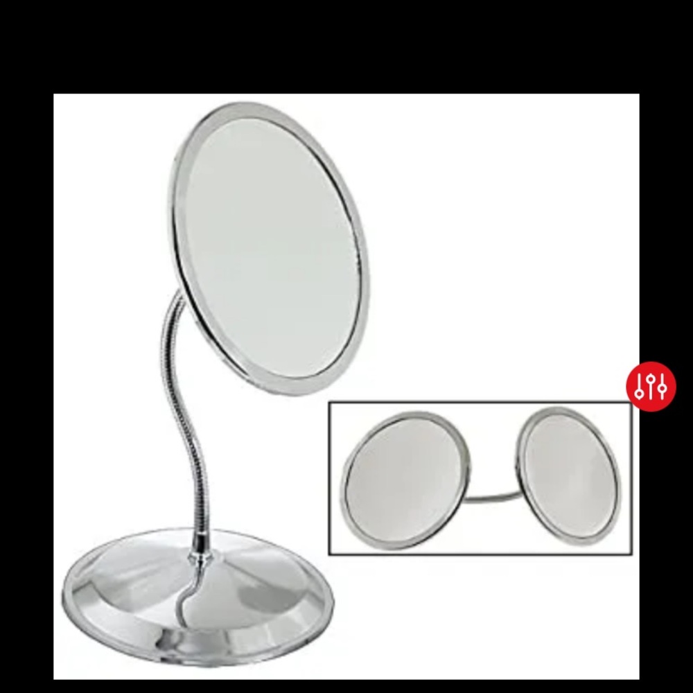 Double ended mirror 10x & 5x magnifying